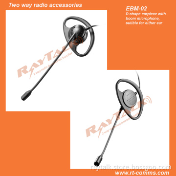 Two Way Radio Earpiece D Shape Headset with Boom Microphone (BM-01)